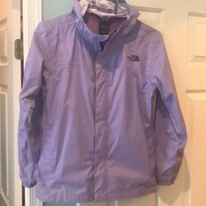 Girls North Face rain jacket